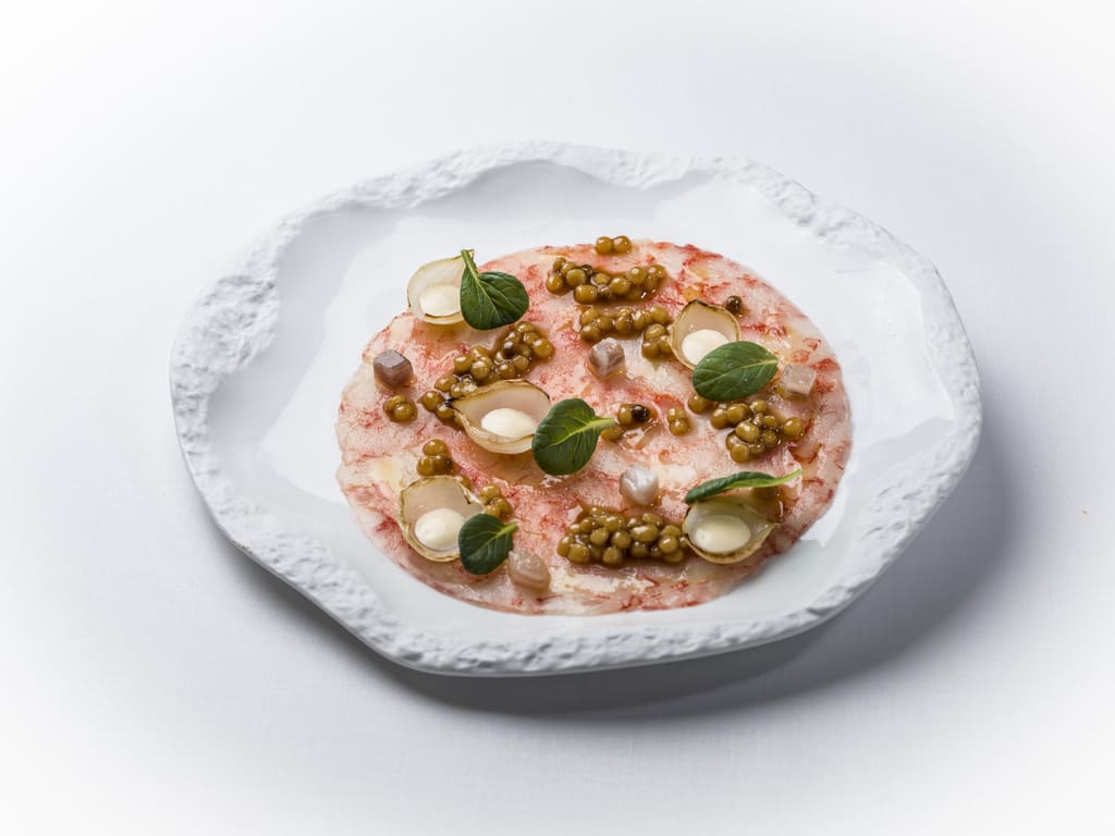 Marufina de carpaccio de carabinero