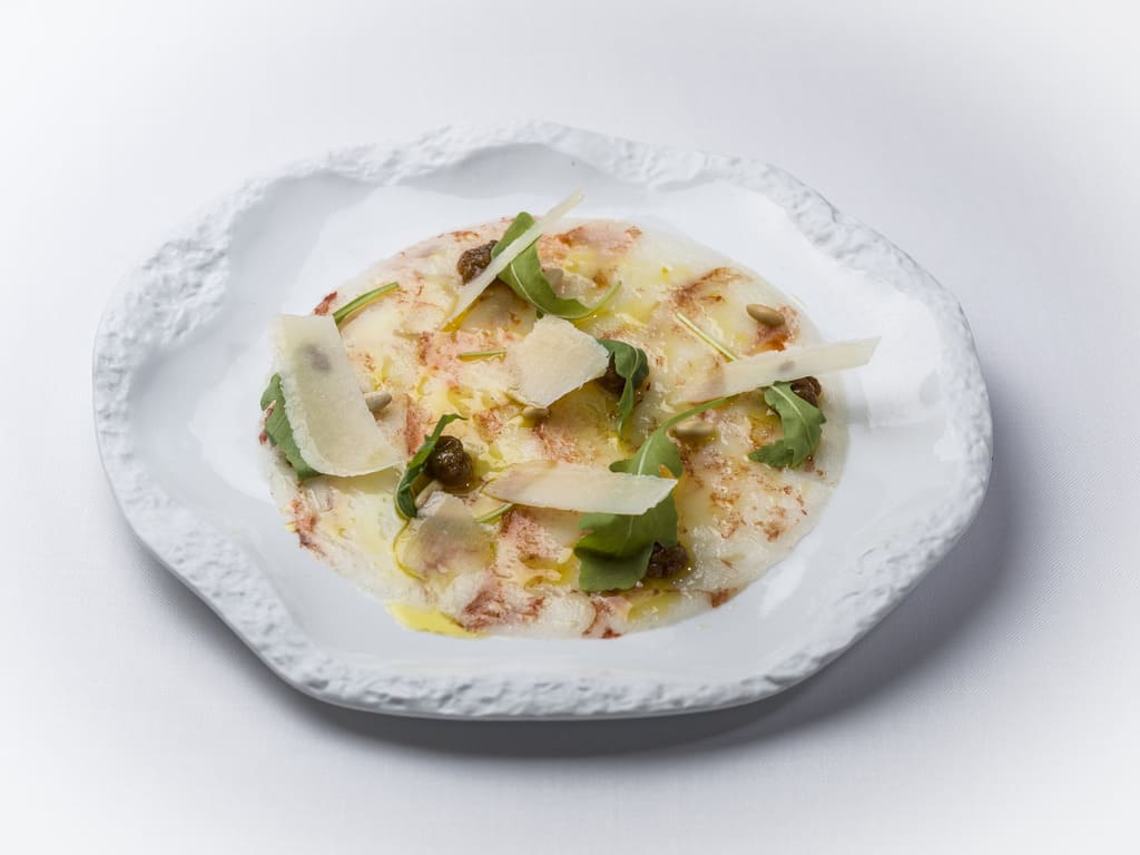 Marufina de carpaccio de Gambones